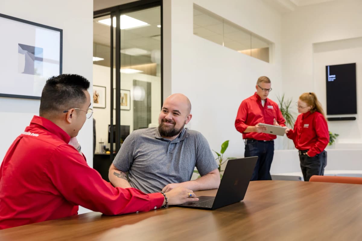 Nerds On Site team collaborating with Client